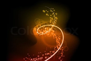 Orange Spiral On The Black Backgrounds