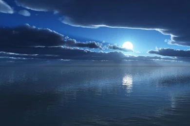 Moon Over Sea Wallpapers Hd 1280×1024