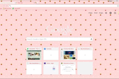 Pixel Strawberries On Pink   Google Chrome Theme — Weasyl