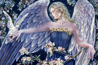 Angels Fantasy Girls Angel Girl Dove Bird Doves Mood Wallpapers ...