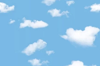 Kid Cartoon Room Wallpapers Blue Sky White Clouds Children Bedroom ...