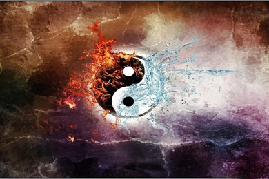 Yin Yang Fire Wallpapers » WallDevil   Best Free HD Desktop And ...