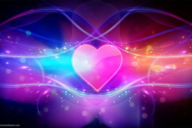 Colorful Abstract Wallpapers With Pink Love Heart