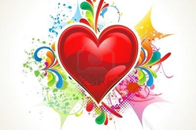 Abstract Shiny Red Heart Wallpapers Vector Illustration   1200x900 ...