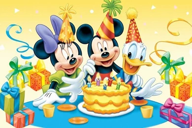 Mickey Mouse Celebtrating Birthday Wallpaper.jpg