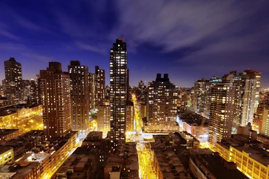 Download Wallpapers 3840x2160 Town, New York, Night, Light, Street ...