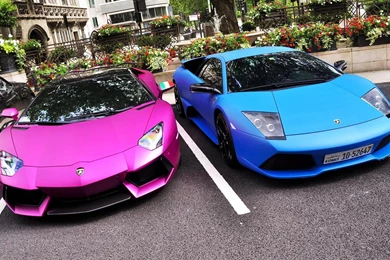 Pink Blue Lamborghinis HD Desktop Wallpapers : Widescreen : High ...