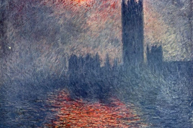 The Parliament Of London At Sunset By Monet Wallpapers For Desktop ...