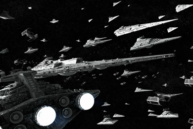Digital Art, Space, Star Wars, Star Destroyer, TIE Fighter ...