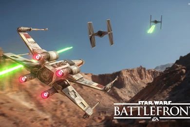X wing Chasing TIE Fighters In Star Wars Battlefront Wallpapers ...