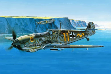 Wallpapers Airplane Painting Art Bf   109E Aviation Image