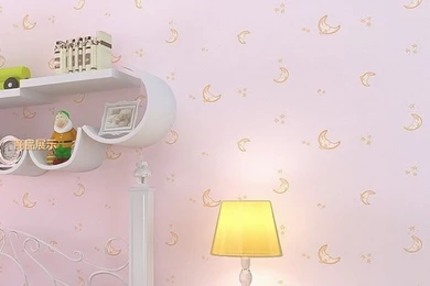 Aliexpress.com : Buy Sweet Pink Wallpapers For Girls Room Moon Face ...