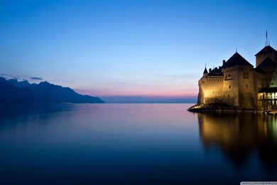 Chillon Castle, Montreux HD Desktop Wallpapers : High Definition ...