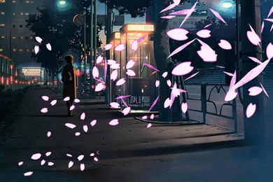 5cm Per Second PS Vita Wallpapers Sakura Petals PS Vita Wallpapers ...