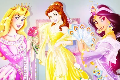 Aurora, Belle And Jasmine ~ ♥   Disney Princess Wallpapers ...