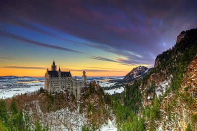 Germany Castles Winter HDR Neuschwanstein Cities >> HD Wallpapers ...