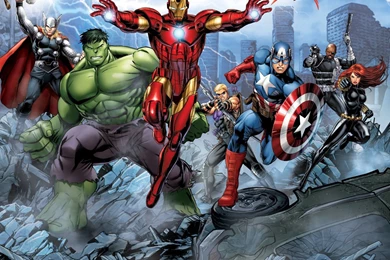 Walltastic 8 X 10 Ft Avengers Assemble Wallpapers Mural: Amazon.co ...