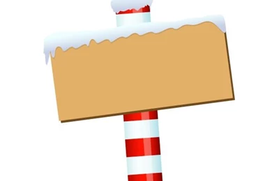 Download Free Christmas North Pole Signboard Vector Illustration