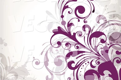 Vector Of Purple Flourish Vines Backgrounds Design On White ...