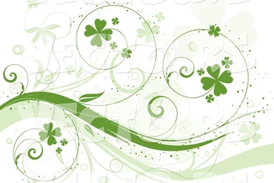 Vector Of Curly Green Vines With Shamrocks   Backgrounds Design ...
