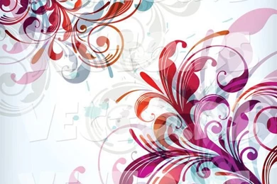 Vector Of Leafy Floral Vines Backgrounds Design Version 21 By ...