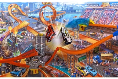 Hot Wheels Wall Tracks Mid Air Madness: Amazon.co.uk: Toys & Games
