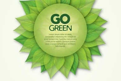 Go Green Poster Vector