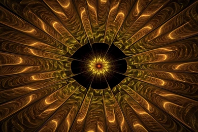 Download Wallpapers 2048x1152 Immersion, Brown, Ball, Circle ...