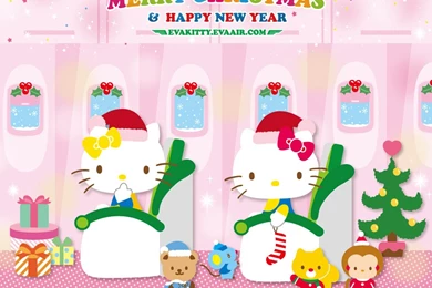 Hello Kitty Loft: Merry Christmas & Happy New Year Wallpapers