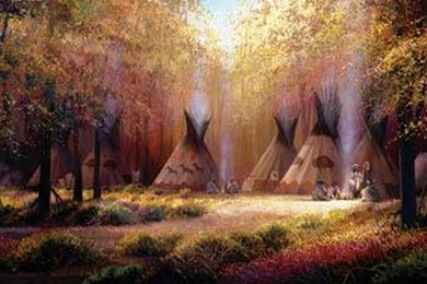 Native American Autumn Camp Wallpapers   (