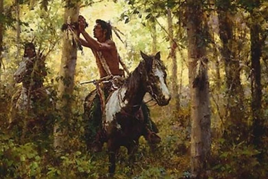 Native American Collecting Maple Sap Wallpapers   (