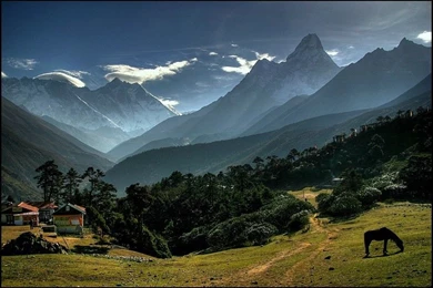 Mountains Landscapes Tengboche Himalaya Nepal