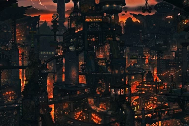 Cityscapes, Night, Architecture, Steampunk, Buildings, Imperial ...