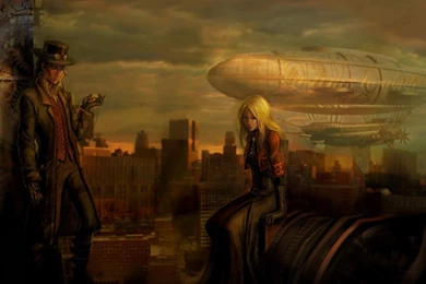 Gallery For   Steampunk City Wallpapers 1920x1080