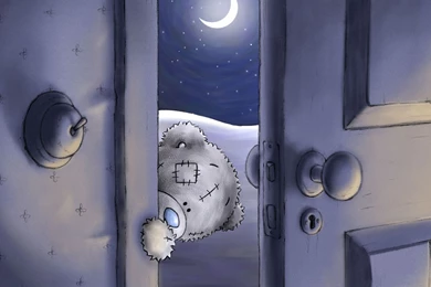 Me To You, Bear, Night, Moon, Star, Door