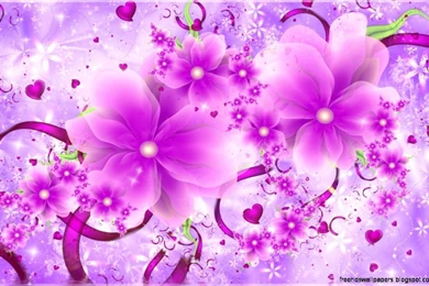 Pink Flowered Wallpapers