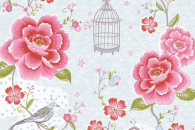 Shop Blue Floral Wallpapers Products On Houzz