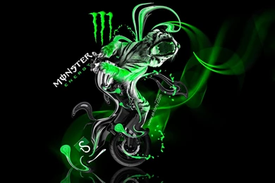 Wallpapers Monster Energy Moto Yamaha Vmax Fantasy Green Neon ...
