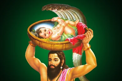 Bal Krishna And Vasudev Janmashtami Wallpapers