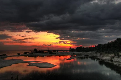 Sunset On The Orange Planet Widescreen Wallpapers