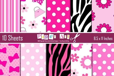 Minnie Pink Digital Papers, Inspired, Minnie Digital Backgrounds ...