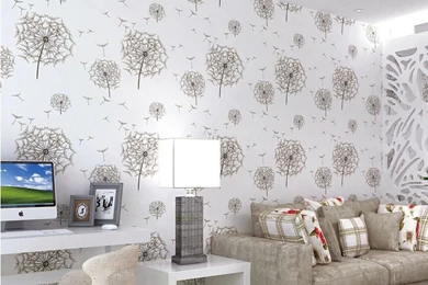 GOOD QUALITY !! Dandelion Rustic Wallpapers Textured Of Wall Paper ...