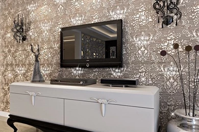 Aliexpress.com : Buy European 3D Thick Diamond Crystal Wallpapers ...