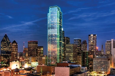 Dallas Tag Wallpapers: Dusk Dallas Skyline City Lights Big Texas ...