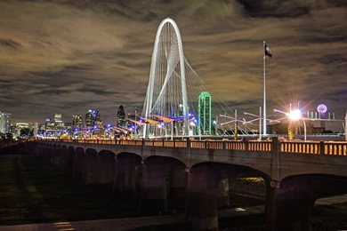 Dallas Architecture Bridges Cities City Texas Night Towers ...