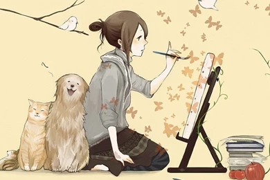 Artist Girl Painting Wallpapers Free Desktop Backgrounds And Wallpapers