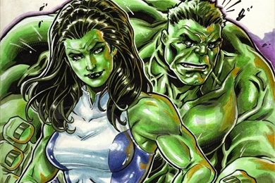 She Hulk And The Hulk Wallpapers (19015)   Wallpaperesque