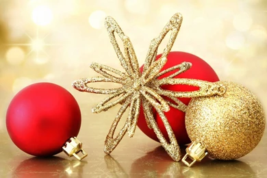 Golden Christmas Ornaments   Christmas Wallpapers (22229790)   Fanpop