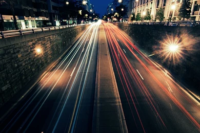 Download Wallpapers 3840x2160 Night, City, Road, Lights, Motion ...