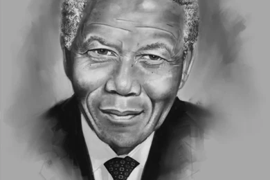 Nelson Mandela Black And White (id: 15358) – BUZZERG